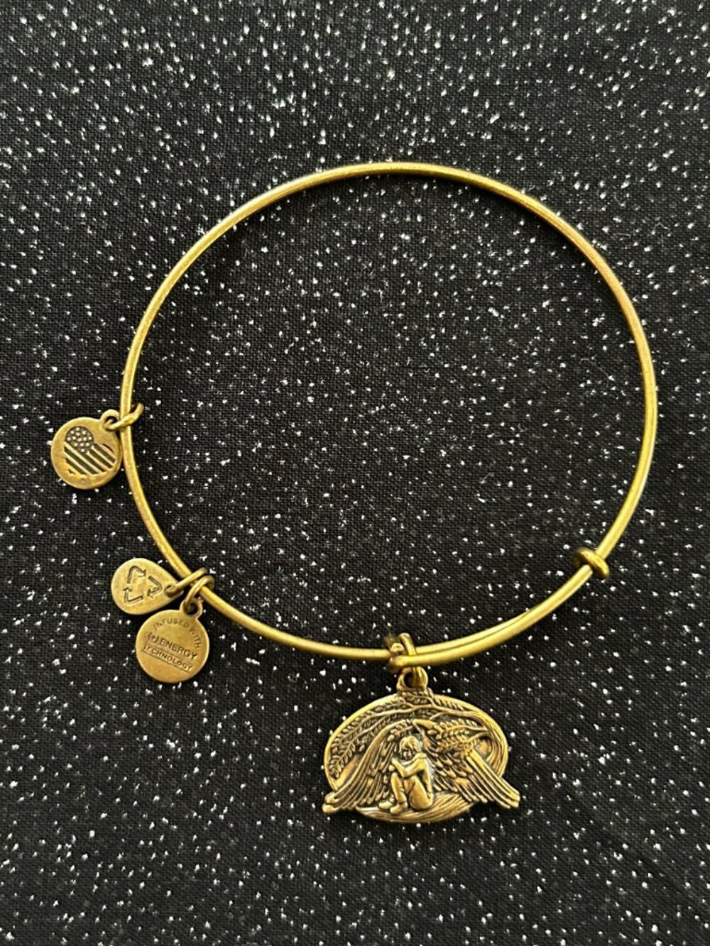 🍃 sale 🍃 Alex and Ani Charm Bangle Gold Guardian Angel of Healing Charm Bangle